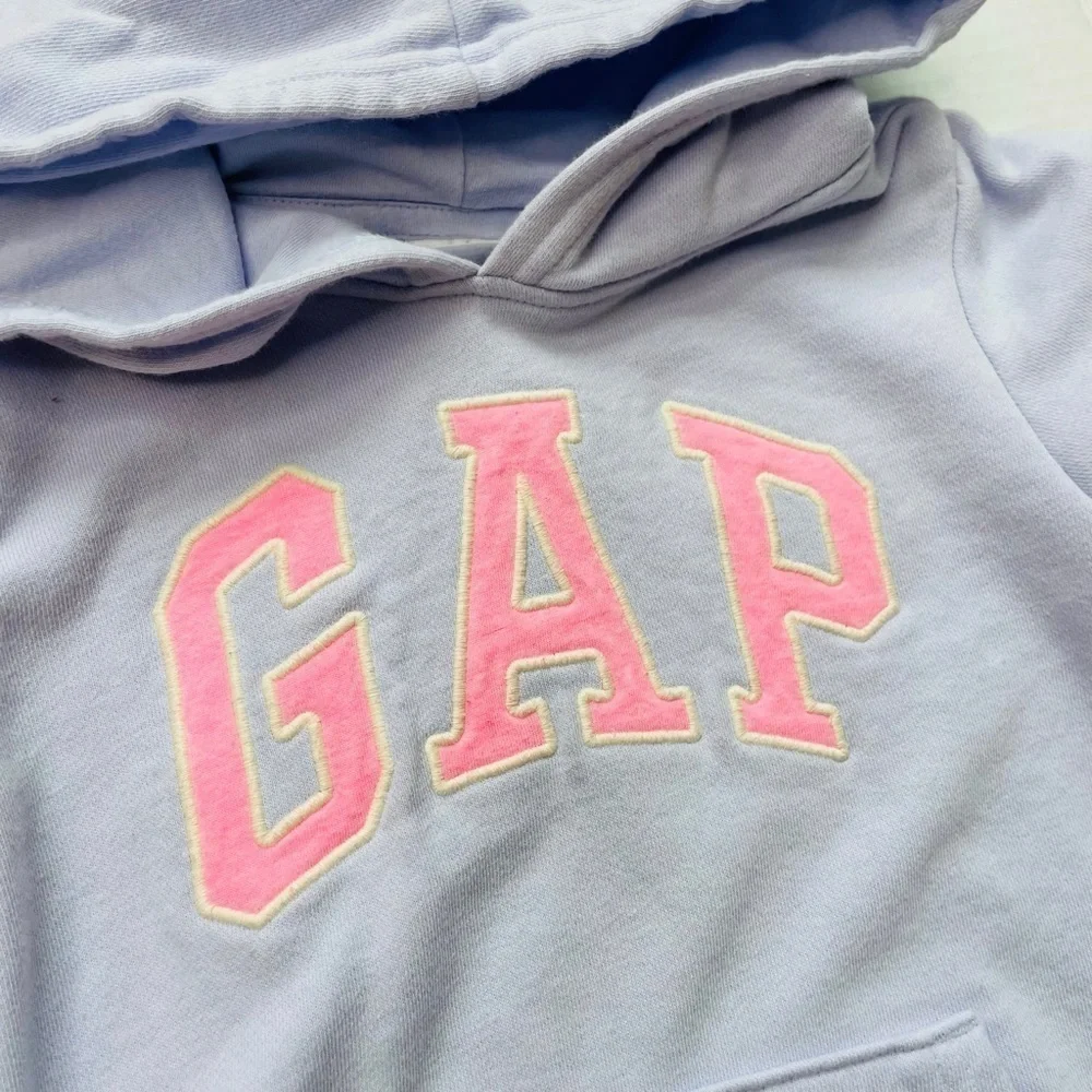 Gap Baby Toddler Lavender Purple Logo Long Sleeve Pullover Hoodie Size 5T